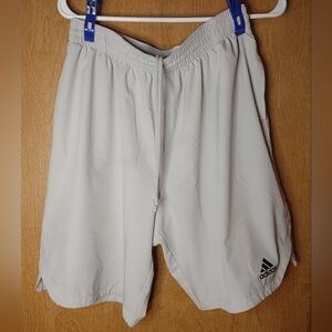 Adidas Light Gray Athletic Shorts L